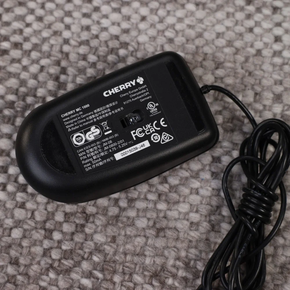 Cherry MC 1000 Corded Mouse Unisex OS Black New Optical USB JM-0800-2/01
